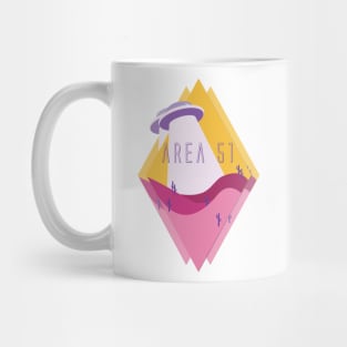 Triple DIamond-View Area 51 Desert in Pink Mug